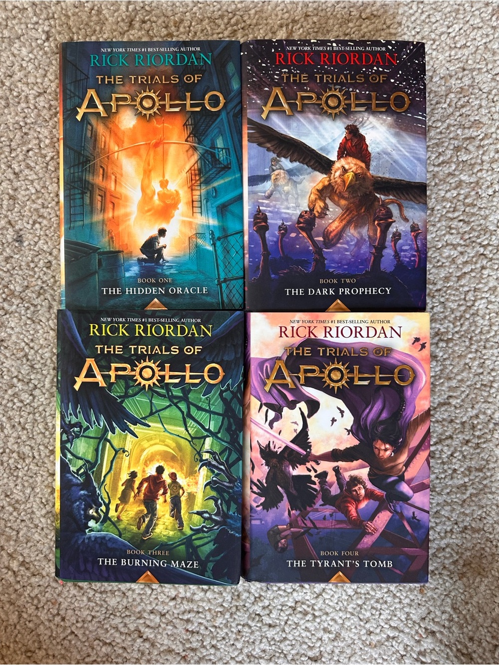 Percy Jackson: The Trials of Apollo Hard Cover Book Set **EXCELLENT CONDITION**